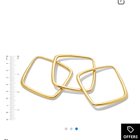 Zales x SOKO Laini Bangle Set in Brass with 24K Gold Plate - Picture 3 of 5